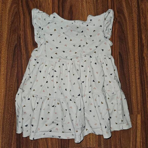 5 For $25 Savannah White Frilly Dress With Hearts Baby Size 24 Months - Picture 5 of 5